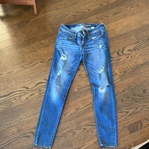 American Eagle Outfitters Blue Distressed Jeans